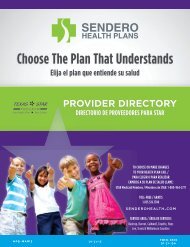 STAR PCP Medicaid Provider Directory - Sendero Health Plans