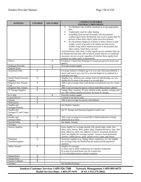 PROVIDER MANUAL - Sendero Health Plans