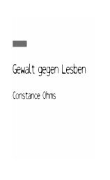 Constance Ohms - Querverlag