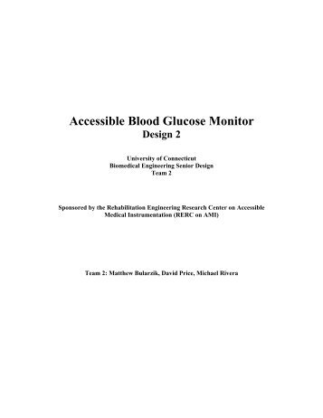 Accessible Blood Glucose Monitor - Biomedical Engineering ...