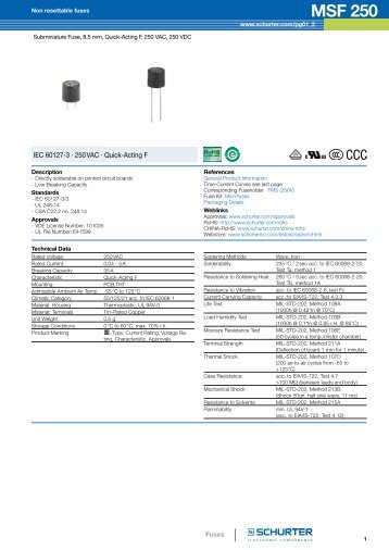 IEC 60127-3 Â· 250 VAC - SOS electronic