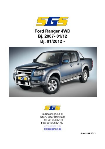 Ford Ranger 4WD Bj. 2007- 01/12 Bj. 01/2012 - - SGS