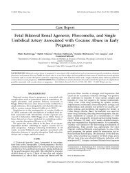 Fetal Bilateral Renal Agenesis, Phocomelia, and ... - Geburtshilfe