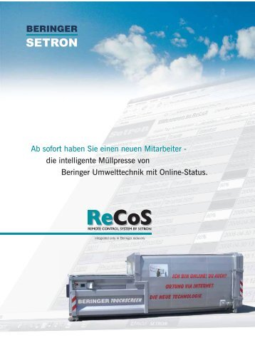 Prospekt ReCos_ohne Remondis 09_09.indd - BERINGER GmbH