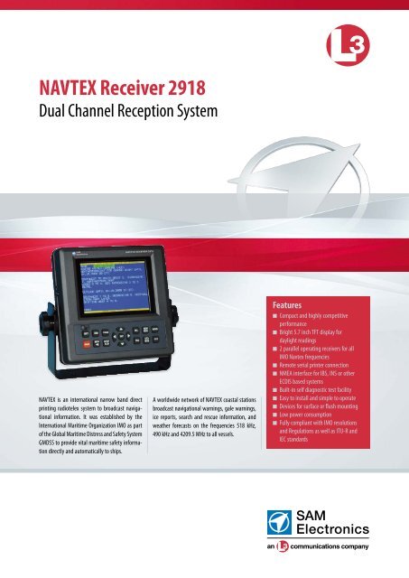 Navtex Receiver 2918 Sam Electronics Gmbh