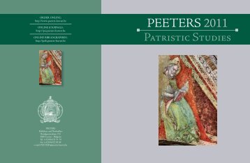 Patristic Studies 2011 - Peeters