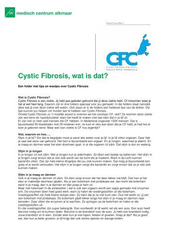 Cystic Fibrosis, wat is dat? - Mca