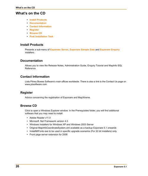 Exponare 5.1 Administration User Guide - Pitney Bowes Software