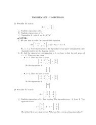 PROBLEM SET 17 SOLUTIONS. (1) Consider the matrix A = [ 1 0 âˆ’1 ...