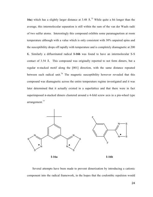 1,2,3-Dithiazolyl and 1,2,35-Dithiadiazolyl Radicals as Spin-Bearing ...