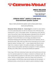 Cvhd Release Final - Cerwin Vega
