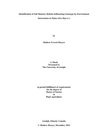 University of guelph thesis format