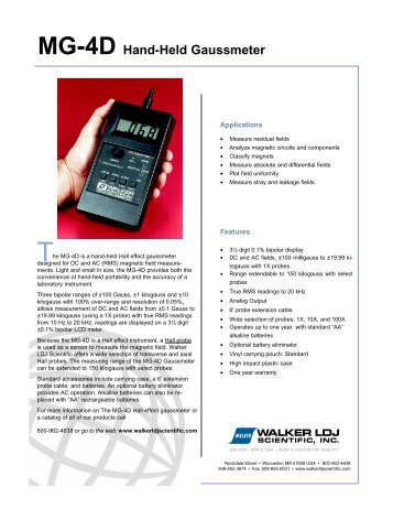 MG4D spec sheet .p65 - Power Guide Marketing