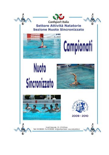 sezione nuoto sincronizzato - Confsport Italia