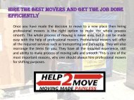 Hire the best movers and get the job done efficiently