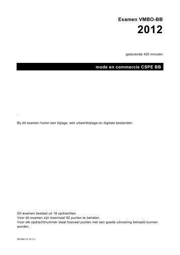 Examen VMBO-BB 2012