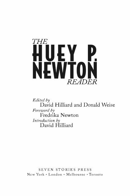 They Huey P. Newton Reader