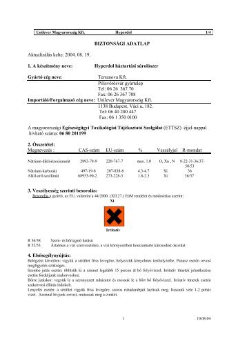 Hyperdol hÃ¡ztartÃ¡si sÃºrolÃ³szer - Kameleon98.hu