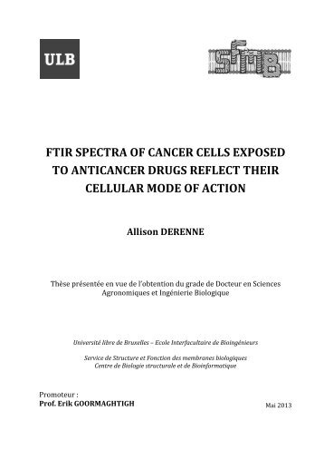 ftir spectra of cancer cells exposed to anticancer drugs reflect their ...