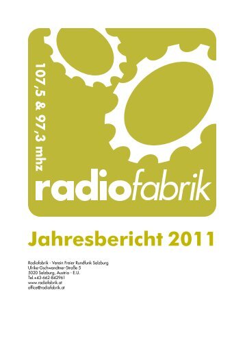 Jahresbericht 2011 - Radiofabrik Salzburg