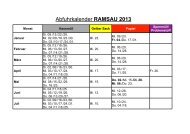 Abfuhrkalender RAMSAU 2013 - Ramsau am Dachstein