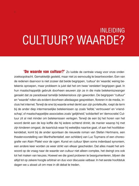 De waarde van cultuur - rapport