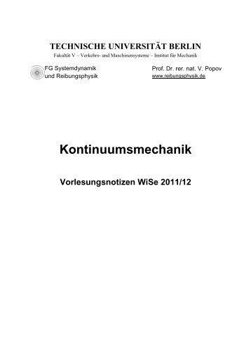 Vorlesungsnotizen (komplett) (PDF, 3,0 MB) - Fachgebiet ...