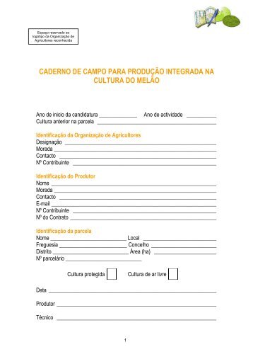 Caderno de Campo Melao - Embrapa