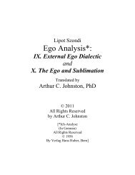 Ego Analysis*: - The Leopold Szondi Forum