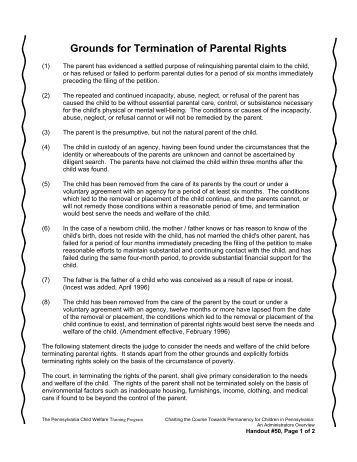 parental termination perspectives
