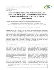 TENTATIVE IDENTIFICATION OF FUNGAL ISOLATES ASSOSIATED WITH AQUILLARIA SPP. FROM REMAINING FOREST AREAS IN NUNUKAN REGENCY, NORTH KALIMANTAN