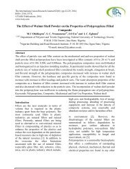 THE EFFECT OF WALNUT SHELL POWDER ON THE PROPERTIES OF POLYPROPYLENE FILLED COMPOSITE
