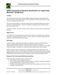 EBSP Organizational Attribute Identification for Logical Data ...