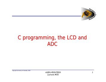 C programming, the LCD and ADC