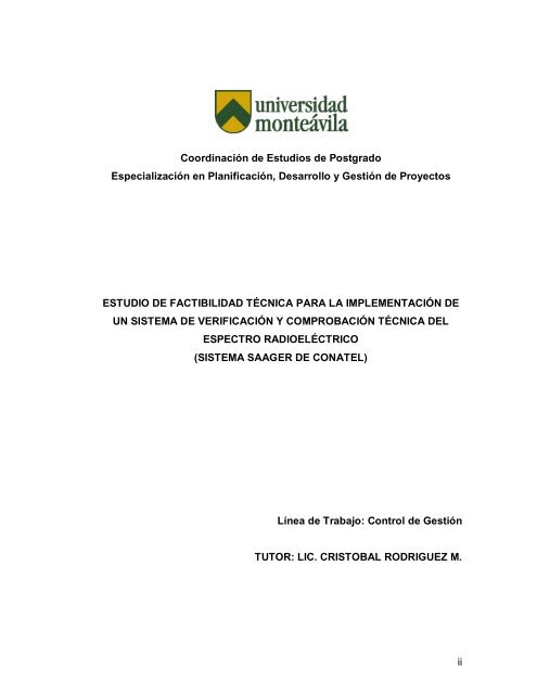 REPÃBLICA BOLIVARIANA DE VENEZUELA - Universidad ...
