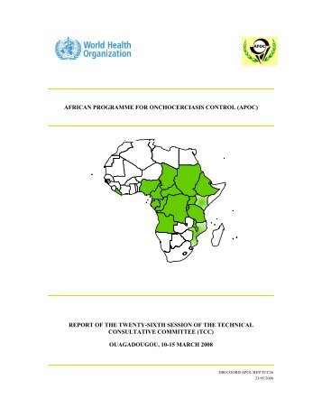 african programme for onchocerciasis control - World Health ...