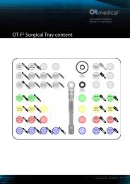 OT-F2 Surgical Tray content - OT medical GmbH