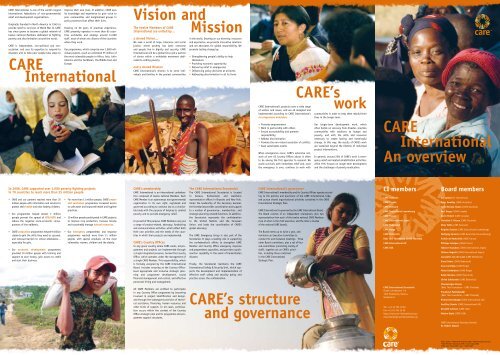 CARE International An overview CARE's structure and ... - GiveWell