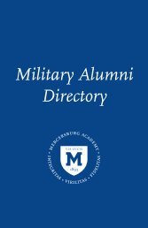 Download the Military Directory - Mercersburg Academy