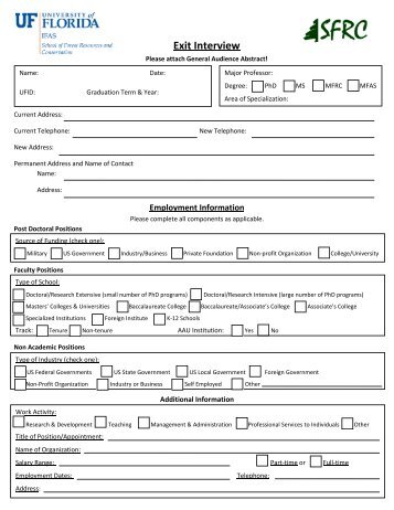 Exit Interview Form