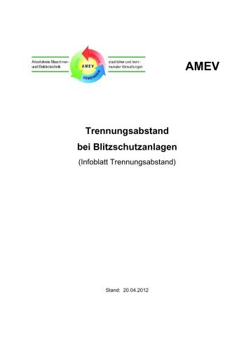 Trennungsabstand bei Blitzschutzanlagen