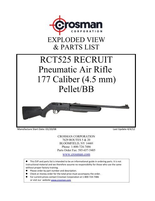 Crosman 766 Owners Manual Crosman 766 Owners Manual