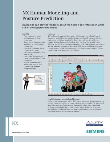 NX Human Modeling and Posture Prediction - Siemens PLM Software