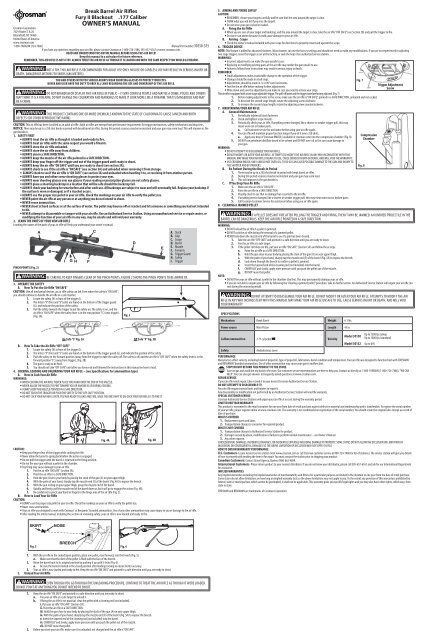 OWNER'S MANUAL - Crosman