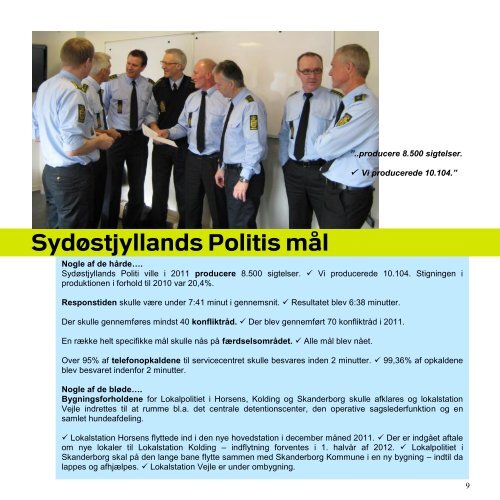Ãrsberetning 2011 SydÃ¸stjyllands Politi - Politiets