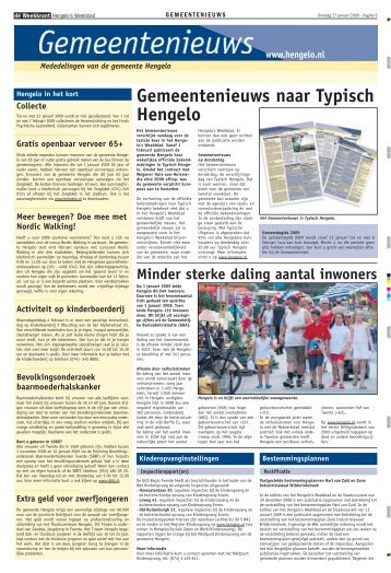 Gemeentenieuws naar Typisch Hengelo Minder sterke daling aantal ...