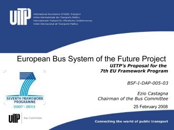 European Bus System of the Future Project