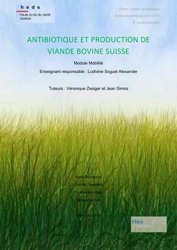 antibiotique et production de viande bovine suisse - FacultÃ© de ...