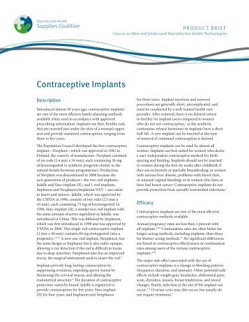 Contraceptive Implants - Path