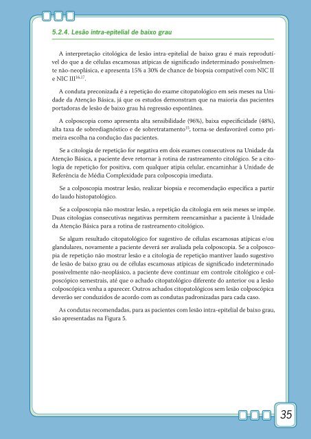 Nomenclatura brasileira para laudos cervicais e condutas